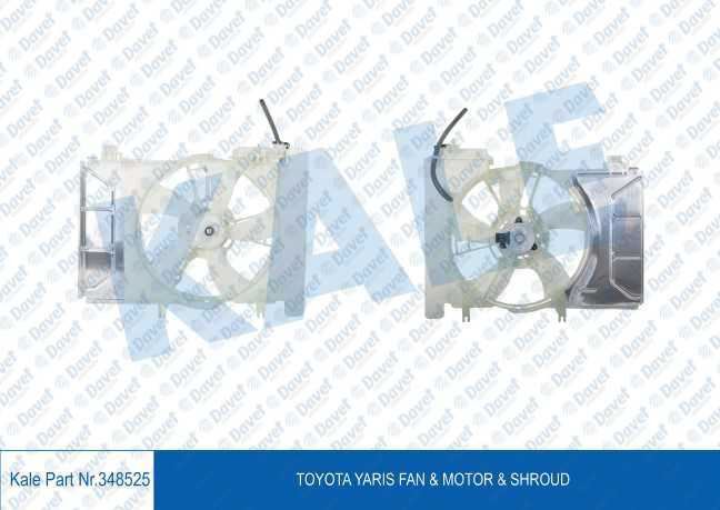 KALE 348525 Fan + Motor + Davlumbaz Toyota Yaris